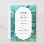 Claude Monet Waterlelies Trouwen Save The Date (Voorkant)