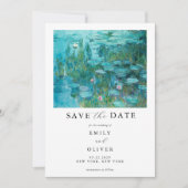 Claude Monet Waterlelies Trouwen Save The Date (Voorkant)