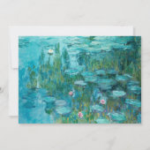 Claude Monet Waterlelies Trouwen Save The Date (Achterkant)
