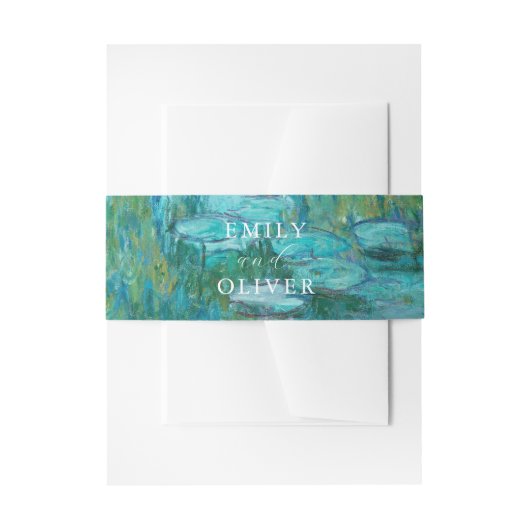Claude Monet Waterlelies Trouwen Uitnodigingen Wikkel (Voorkant Voorbeeld)