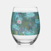 Claude Monet Waterlelies Trouwen Wijnglas Zonder Voet (Achterkant)