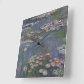 Claude Monet Waterlelies Vierkante Klok (Hoek)