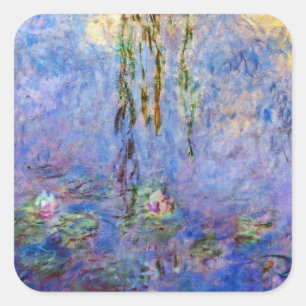 Claude Monet - Waterlelies Vierkante Sticker