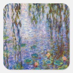 Claude Monet - Waterlelies Vierkante Sticker