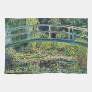 Claude Monet - Waterlelies vijver en Japanse brug Theedoek