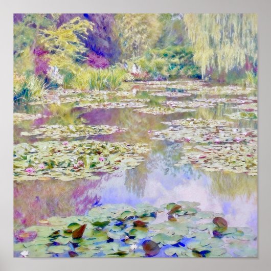 Claude Monet Waterlelies Vijver Giverny Poster (Voorkant)