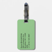 Claude Monet - Waterlelies vijver, Groene Harmonie Bagagelabel (Achterkant verticaal)