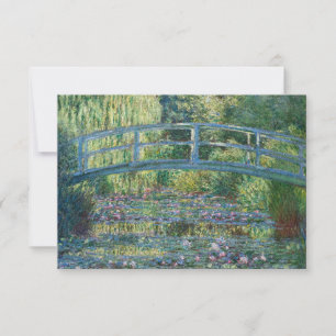 Claude Monet - Waterlelies vijver, Groene Harmonie Bedankkaart