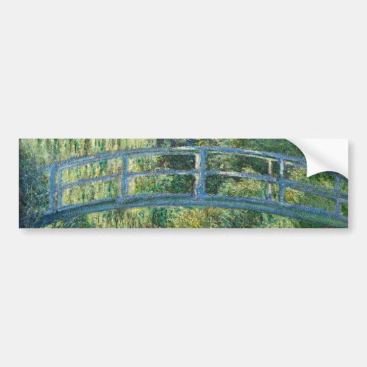 Claude Monet - Waterlelies vijver, Groene Harmonie Bumpersticker (Voorkant)