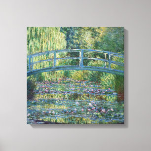 Claude Monet - Waterlelies vijver, Groene Harmonie Canvas Afdruk