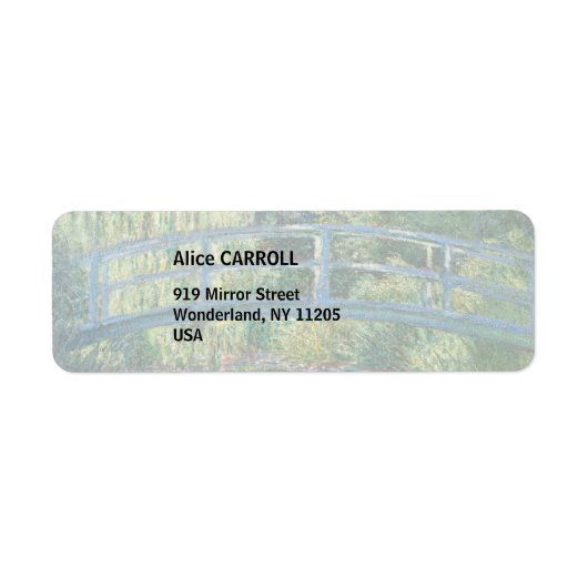 Claude Monet - Waterlelies vijver, Groene harmonie Etiket (Voorkant)