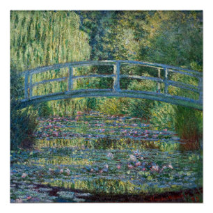 Claude Monet - Waterlelies vijver, Groene Harmonie Perfect Poster
