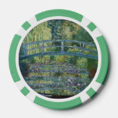 Claude Monet - Waterlelies vijver, Groene Harmonie Poker Chips (Achterkant)