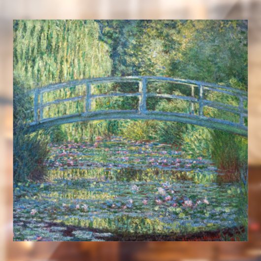 Claude Monet - Waterlelies vijver, Groene Harmonie Raamsticker (Vel 2)