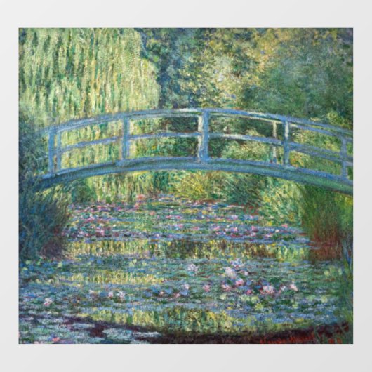 Claude Monet - Waterlelies vijver, Groene Harmonie Raamsticker (Vel)