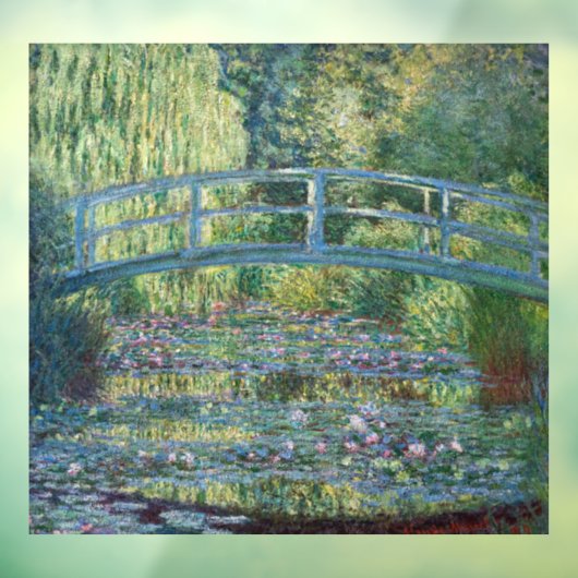 Claude Monet - Waterlelies vijver, Groene Harmonie Raamsticker (Vel 3)