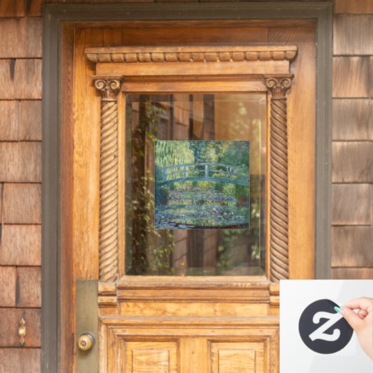 Claude Monet - Waterlelies vijver, Groene Harmonie Raamsticker (Huis Deur)