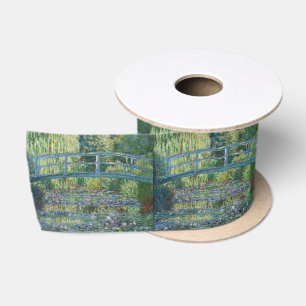 Claude Monet - Waterlelies vijver, Groene harmonie Satijnen Lint