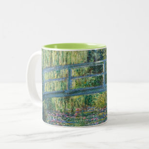 Claude Monet - Waterlelies vijver, Groene Harmonie Tweekleurige Koffiemok