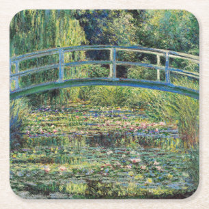 Claude Monet - Waterlelies Vijver & Japanse Brug Kartonnen Onderzetters