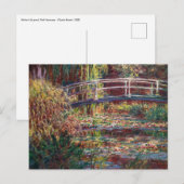 Claude Monet - Waterlelies vijver, Roze Harmonie Briefkaart (Voorkant / Achterkant)