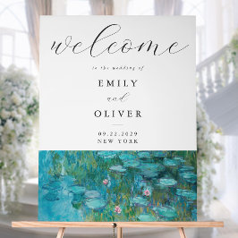 Claude Monet Waterlelies Welkom bruiloft Acryl Bord