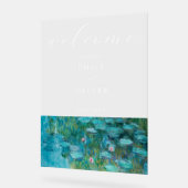 Claude Monet Waterlelies Welkom bruiloft Acryl Bord (Hoek)