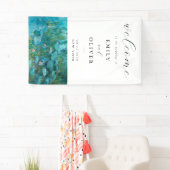 Claude Monet Waterlelies Welkom bruiloft Spandoek (Insitu)