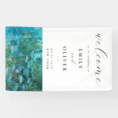 Claude Monet Waterlelies Welkom bruiloft Spandoek (Horizontaal)
