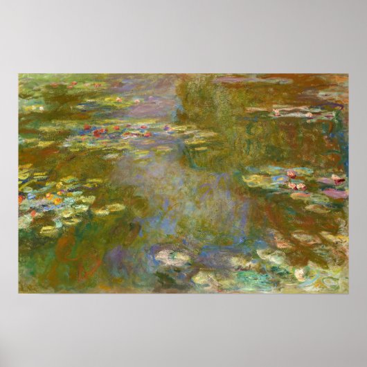 Claude Monet - Waterleliesvijver 1917 Poster (Voorkant)