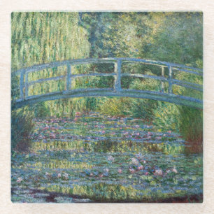 Claude Monet - Waterleliesvijver, Groene Harmonie Glazen Onderzetter