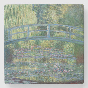 Claude Monet - Waterleliesvijver, Groene harmonie Stenen Onderzetter