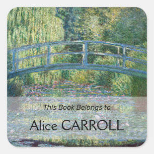 Claude Monet - Waterleliesvijver, Groene harmonie Vierkante Sticker