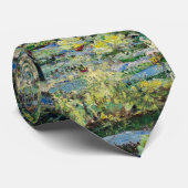 Claude Monet - Waterleliesvijver & Japanse Brug Stropdas (Opgerold)