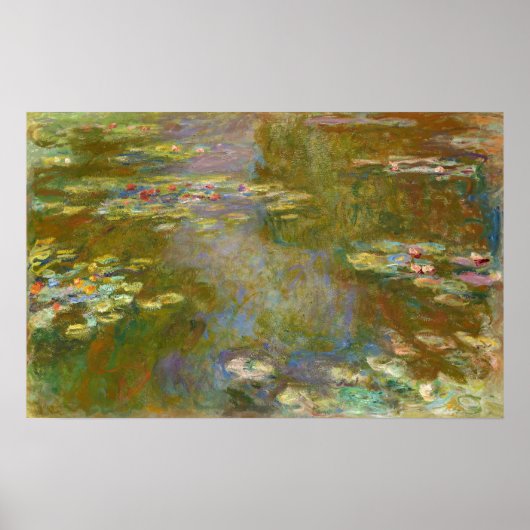 Claude Monet - Waterlelievijver 1917 Poster (Voorkant)