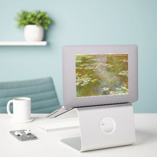 Claude Monet - Waterlelievijver 1917 Sticker (Laptop op bureau)