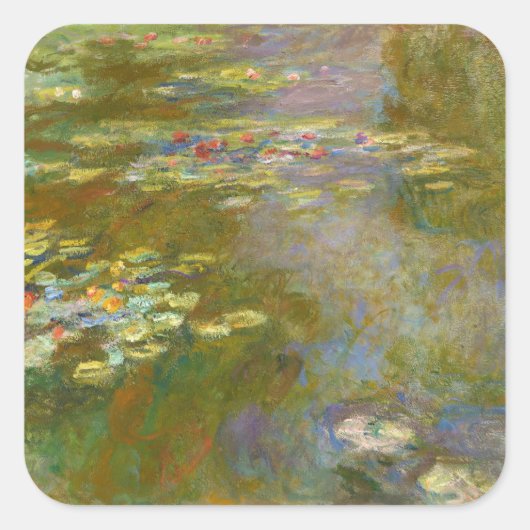 Claude Monet - Waterlelievijver 1917 Vierkante Sticker (Voorkant)