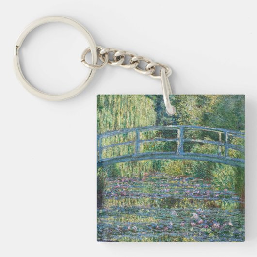 Claude Monet - Waterlelievijver, Groene Harmonie Sleutelhanger (Voorkant)