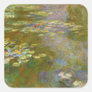 Claude Monet - Waterlellevijver 1917 Vierkante Sticker