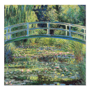 Claude Monet - Waterlellevijver & Japanse Brug Foto Afdruk