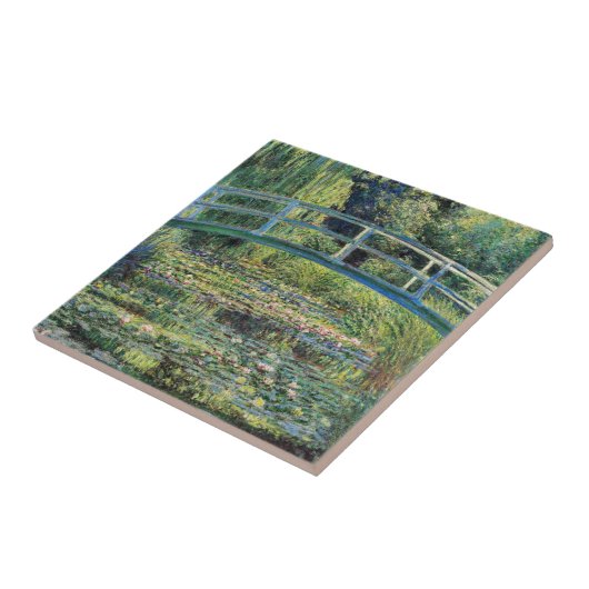 Claude Monet - Waterlellevijver & Japanse Brug Tegeltje (Zijkant)