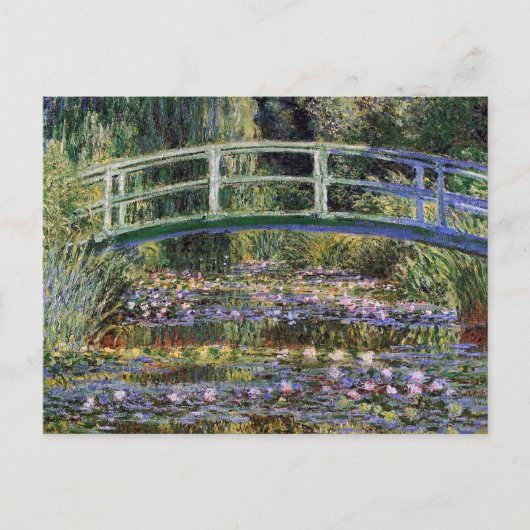 Claude Monet,waterlibuien,japanse brug,tuin; Briefkaart (Voorkant)