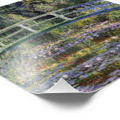 Claude Monet,waterlibuien,japanse brug,tuin; Foto Afdruk (Hoek)