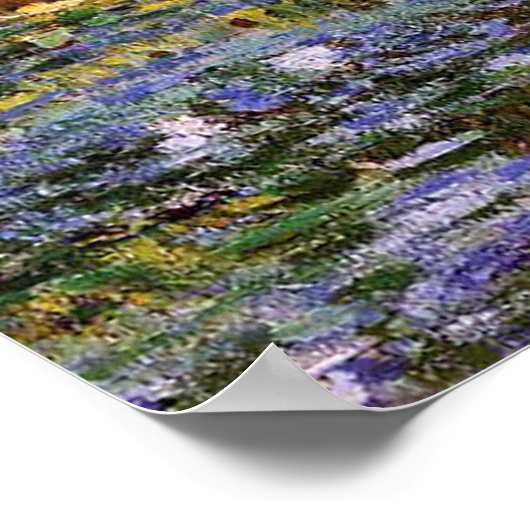 Claude Monet,waterlibuien,japanse brug,tuin; Poster (Hoek)