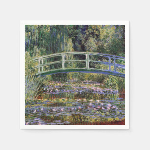Claude Monet,waterlibuien,japanse brug,tuin; Servetten