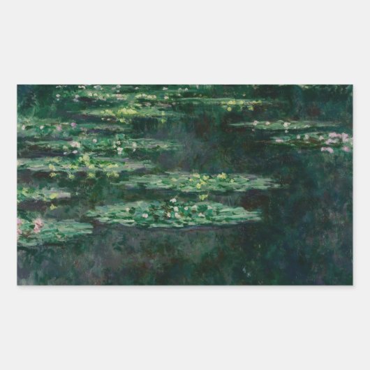 Claude Monet - Waterlilies Rechthoekige Sticker (Voorkant)