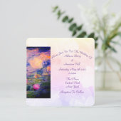 Claude Monet  waterlilies Wedding Invite Kaart (Staand voorkant)