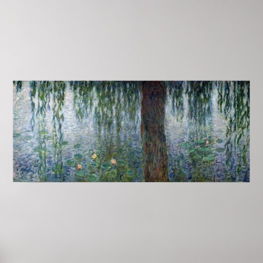 Claude Monet | Waterlilies Weeping Willows left Poster (Voorkant)
