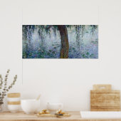 Claude Monet | Waterlilies Weeping Willows right Poster (Keuken)
