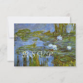 Claude Monet  waterlily rsvp bruiloft (Achterkant)